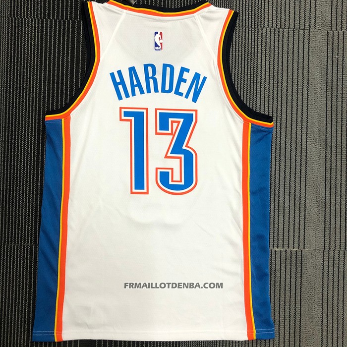 Maillot Oklahoma City Thunder James Harden NO 13 Association Blanc